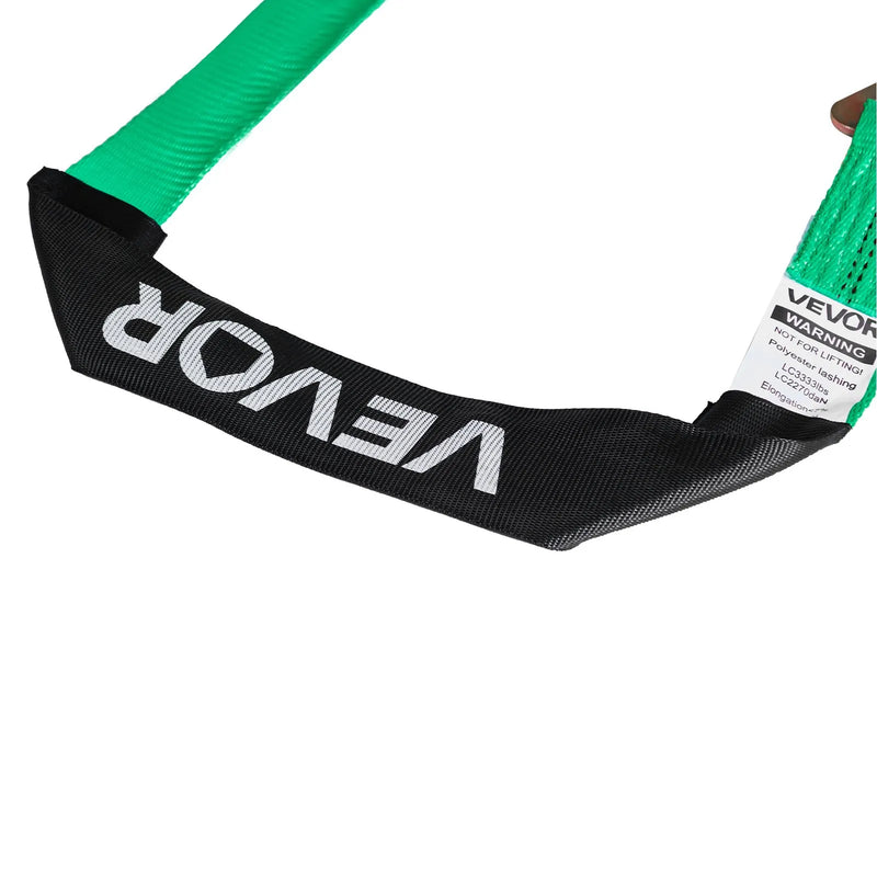 VEVOR riteņa fiksācijas un nostiprināšanas komplekts, riepas tipa nostiprināšanas siksnas ar pastiprinātu āķi un O veida gredzenu, pārrāvuma slodze 4540 kg, darba slodze 1512 kg, piemērots motocikliem, ATV un SUV transportlīdzekļiem