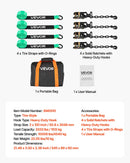 VEVOR riteņa fiksācijas un nostiprināšanas komplekts, riepas tipa nostiprināšanas siksnas ar pastiprinātu āķi un O veida gredzenu, pārrāvuma slodze 4540 kg, darba slodze 1512 kg, piemērots motocikliem, ATV un SUV transportlīdzekļiem