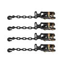 VEVOR riteņa fiksācijas un nostiprināšanas komplekts, riepas tipa vilkšanas ratiņu siksnas ar pastiprinātu āķi, pārrāvuma slodze 4540 kg, darba slodze 1512 kg, piemērots motocikliem, ATV, SUV un piekabēm