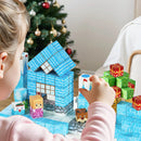 VEVOR magnētisko kluču komplekts, 150 gab. “Ledus pils”, konstrukciju veidošanas kubi bērniem; STEM Montessori rotaļlieta sensorajai attīstībai, piemērota bērniem no 3 gadu vecuma