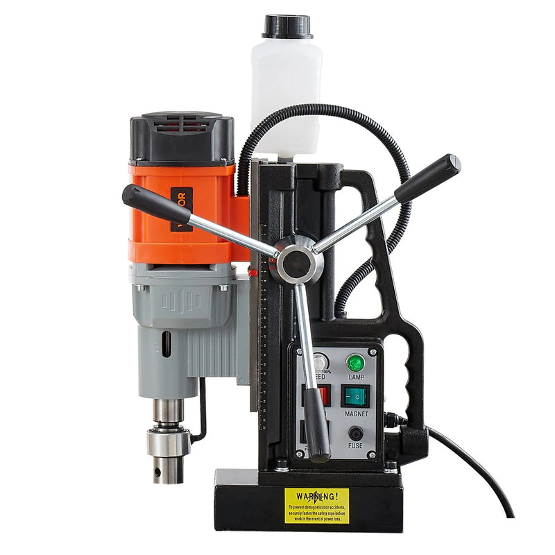 VEVOR magnētiskā urbjmašīna, 1500 W, 60 mm urbuma diametrs, 13 000 N jaudīga magnētiskā urbjmašīna, 0–600 apgr./min regulējams ātrums, Morse konuss, M3–M16 vītņošana, metāla virsmām, rūpniecībai un mājas darbiem