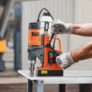 VEVOR magnētiskā urbjmašīna, 1450 W motors, 50 mm urbuma diametrs, 12 800 N pārnēsājama elektriskā magnētiskā urbjpresa, ar 6 serdeņa urbjiem, maināms ātrums, urbjmašīna metāla virsmām, mājas un rūpniecības darbiem