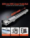 VEVOR lineārā vadotne ar siksnas piedziņu, CNC lineārās kustības galda aktuators ar NEMA 34 soļu motoru, 600 mm darba gājiens, ātrgaitas motorizēts risinājums gravēšanas iekārtām, CNC frēzmašīnām un 3D printeriem