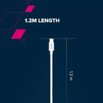CANYON 60W  USB Type-C uz USB Type-C kabelis, Saderīgs ar Apple ierīcēm, USB 2.0, 1.2 m, balts