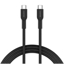 CANYON 60 W (5 V / 9 V / 12 V / 15 V / 20 V, 3 A) USB 2.0 C–C silikona kabelis, 480 Mb/s, Vads: POWER 22AWG x1C + SIGNAL 29AWG x2C + CC 30AWG x1C, 1m, melns