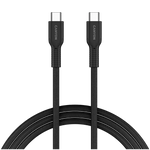 CANYON 60 W (5 V / 9 V / 12 V / 15 V / 20 V, 3 A) USB 2.0 C–C silikona kabelis, 480 Mb/s, Vads: POWER 22AWG x1C + SIGNAL 29AWG x2C + CC 30AWG x1C, 1m, melns