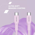 CANYON 60 W (5 V / 9 V / 12 V / 15 V / 20 V, 3 A) USB 2.0 C–C silikona kabelis, 480 Mb/s, Vads: POWER 22AWG x1C + SIGNAL 29AWG x2C + CC 30AWG x1C, 1m, melns