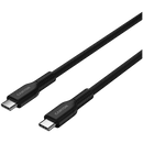 CANYON 60 W (5 V / 9 V / 12 V / 15 V / 20 V, 3 A) USB 2.0 C–C silikona kabelis, 480 Mb/s, Vads: POWER 22AWG x1C + SIGNAL 29AWG x2C + CC 30AWG x1C, 1m, melns