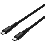 CANYON 60 W (5 V / 9 V / 12 V / 15 V / 20 V, 3 A) USB 2.0 C–C silikona kabelis, 480 Mb/s, Vads: POWER 22AWG x1C + SIGNAL 29AWG x2C + CC 30AWG x1C, 1m, melns