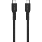 CANYON 60 W (5 V / 9 V / 12 V / 15 V / 20 V, 3 A) USB 2.0 C–C silikona kabelis, 480 Mb/s, Vads: POWER 22AWG x1C + SIGNAL 29AWG x2C + CC 30AWG x1C, 1m, melns