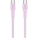 CANYON 60 W (5 V / 9 V / 12 V / 15 V / 20 V, 3 A) USB 2.0 C–C silikona kabelis, 480 Mb/s, Vads: POWER 22AWG x1C + SIGNAL 29AWG x2C + CC 30AWG x1C, 1m, rozā