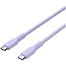 CANYON 60 W (5 V / 9 V / 12 V / 15 V / 20 V, 3 A) USB 2.0 C–C silikona kabelis, 480 Mb/s, Vads: POWER 22AWG x1C + SIGNAL 29AWG x2C + CC 30AWG x1C, 1m, violets