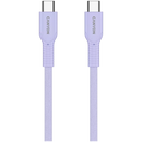CANYON 60 W (5 V / 9 V / 12 V / 15 V / 20 V, 3 A) USB 2.0 C–C silikona kabelis, 480 Mb/s, Vads: POWER 22AWG x1C + SIGNAL 29AWG x2C + CC 30AWG x1C, 1m, violets