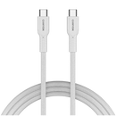 CANYON 60 W (5 V / 9 V / 12 V / 15 V / 20 V, 3 A) USB 2.0 C–C silikona kabelis, 480 Mb/s, Vads: POWER 22AWG x1C + SIGNAL 29AWG x2C + CC 30AWG x1C, 1m, balts