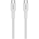 CANYON 60 W (5 V / 9 V / 12 V / 15 V / 20 V, 3 A) USB 2.0 C–C silikona kabelis, 480 Mb/s, Vads: POWER 22AWG x1C + SIGNAL 29AWG x2C + CC 30AWG x1C, 1m, balts