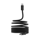 CANYON 60W 3A USB 2.0 C–C magnētiskais kabelis, Datu pārraide: līdz 480 Mb/s, 1 m, melns
