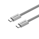 CANYON 60W 3A USB 2.0 C–C magnētiskais kabelis, Datu pārraide: līdz 480 Mb/s, 1 m, pelēks