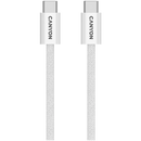 CANYON 60W 3A USB 2.0 C–C magnētiskais kabelis, Datu pārraide: līdz 480 Mb/s, 1 m, balts