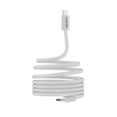 CANYON 60W 3A USB 2.0 C–C magnētiskais kabelis, Datu pārraide: līdz 480 Mb/s, 1 m, balts