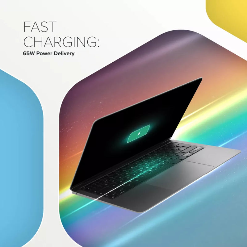 CANYON lādētājs HEXAGON 65 GaN 65 W 2×PD 1×QC EU melns