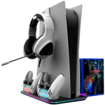 CANYON CS-51 PS5/PS5 Slim/PS5 Pro dzesēšanas statīvs, RGB, melns