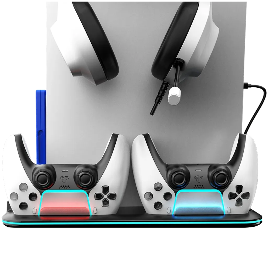 CANYON CS-51 PS5/PS5 Slim/PS5 Pro dzesēšanas statīvs, RGB, melns