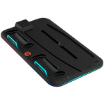 CANYON CS-5 PS5 dzesēšanas statīvs ar 2 kontrolieru uzlādi un RGB, melns