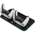 CANYON CS-5 PS5 dzesēšanas statīvs ar 2 kontrolieru uzlādi un RGB, melns