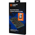 CANYON CS-5 PS5 dzesēšanas statīvs ar 2 kontrolieru uzlādi un RGB, melns