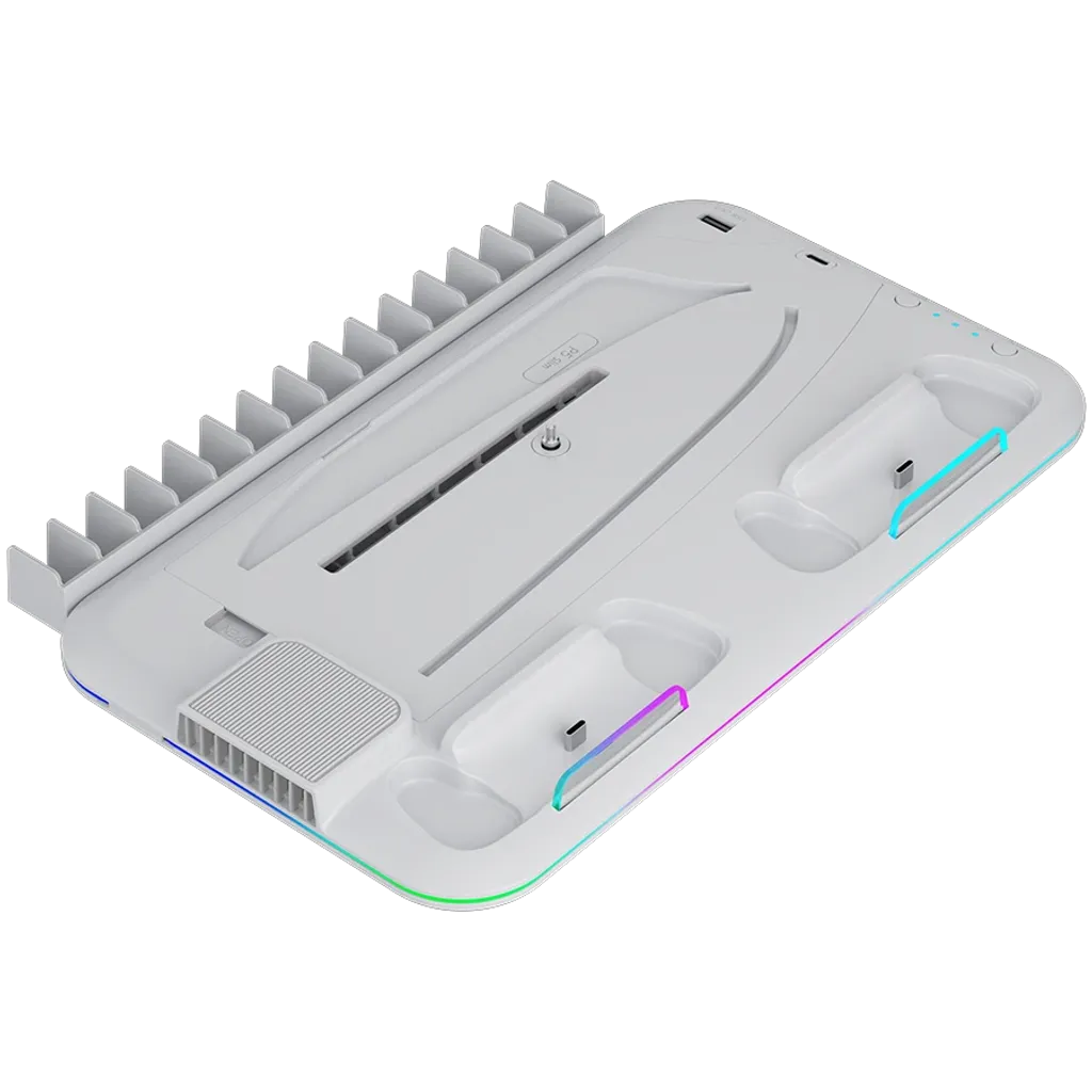 CANYON CS-51 PS5/PS5 Slim dzesēšanas statīvs, RGB, balts