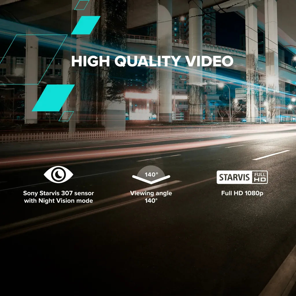 CANYON DVR10 auto videoreģistrators Full HD 1080p, Wi-Fi, 3" IPS, melns
