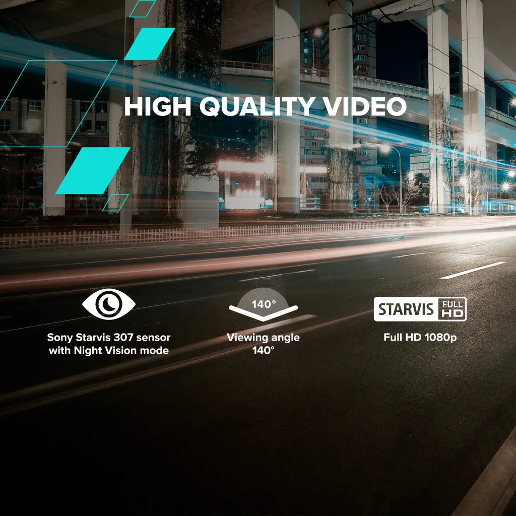 CANYON DVR10GPS auto videoreģistrators Full HD 1080p 60fps, GPS, Wi-Fi, 3" IPS, melns