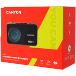 CANYON DVR25GPS auto videoreģistrators 2.5K 60fps, GPS, Wi-Fi, 3" IPS, melns