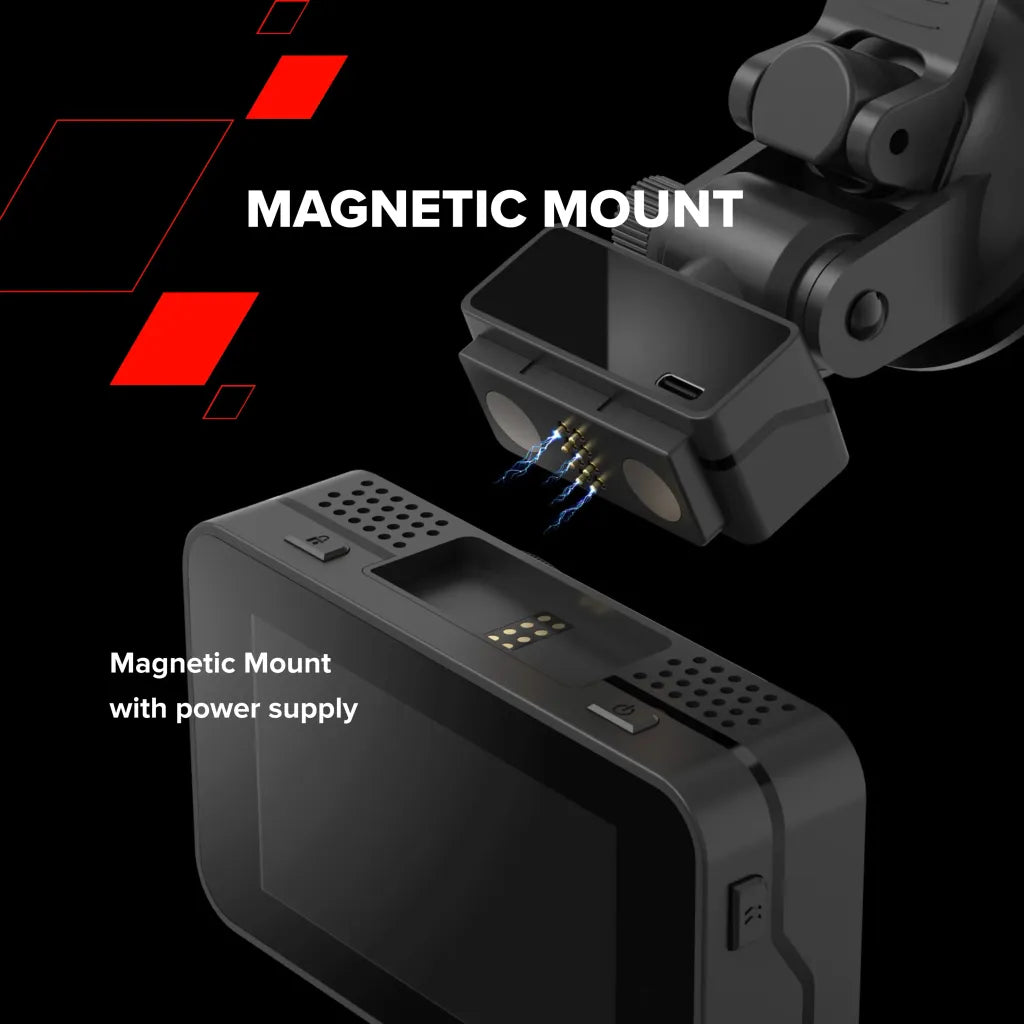 CANYON DVR25GPS auto videoreģistrators 2.5K 60fps, GPS, Wi-Fi, 3" IPS, melns