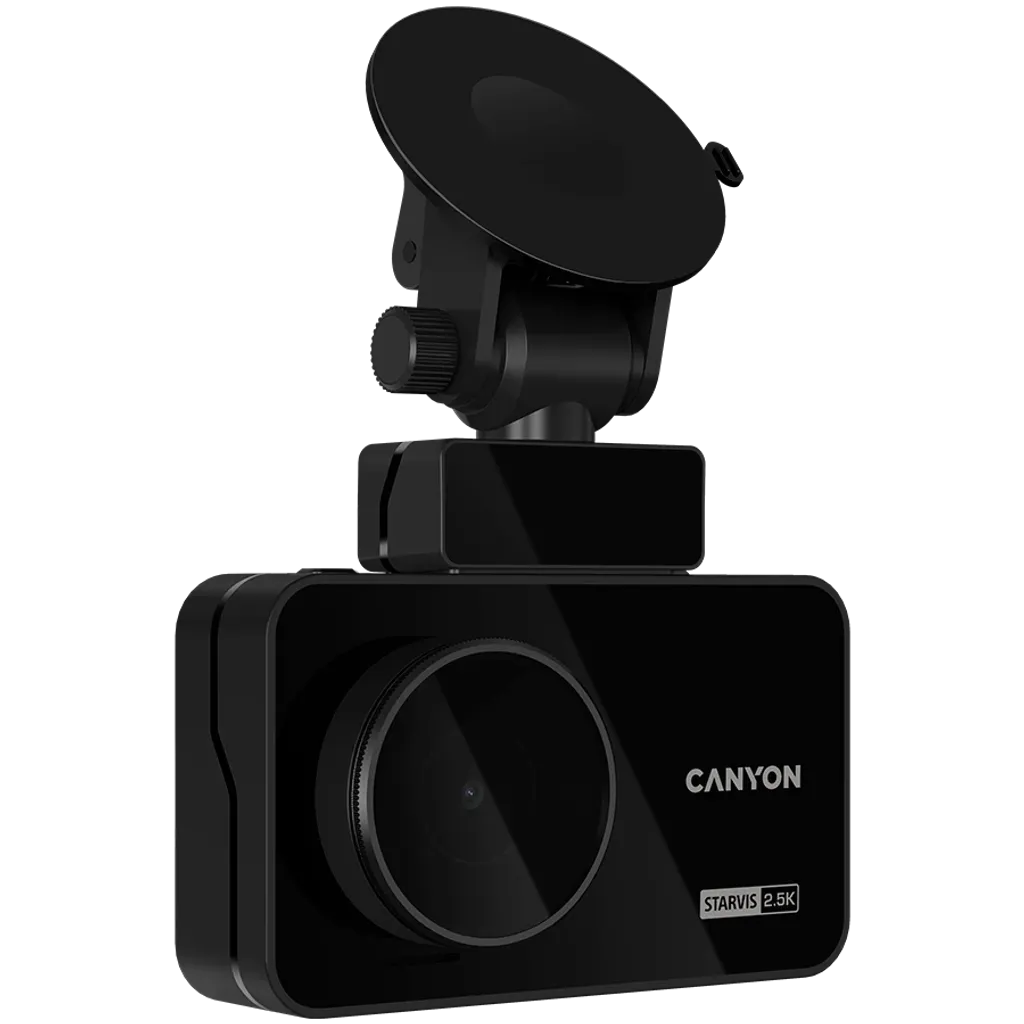 CANYON DVR25GPS auto videoreģistrators 2.5K 60fps, GPS, Wi-Fi, 3" IPS, melns