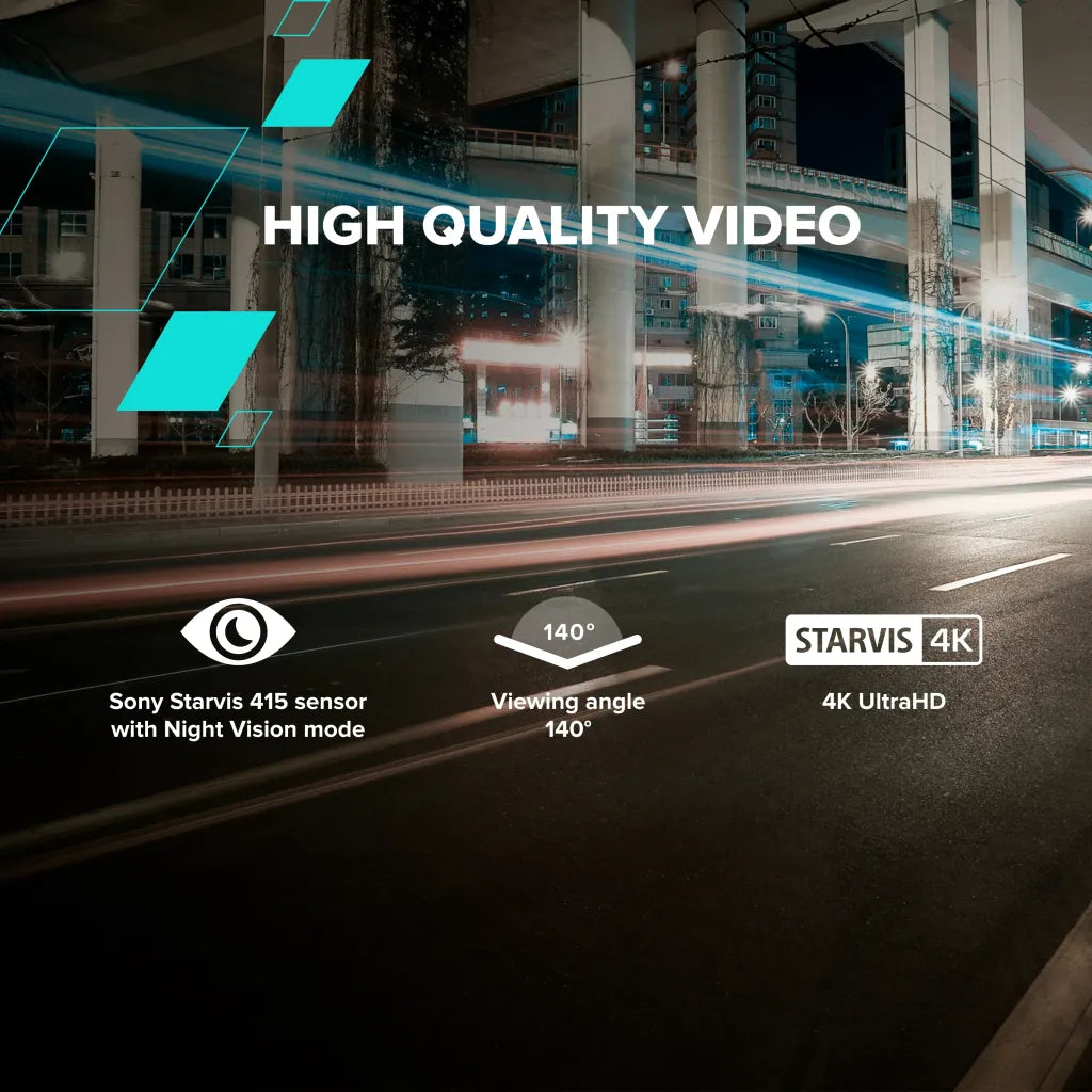 CANYON DVR40GPS auto videoreģistrators 4K, GPS, Wi-Fi, 3" IPS, melns
