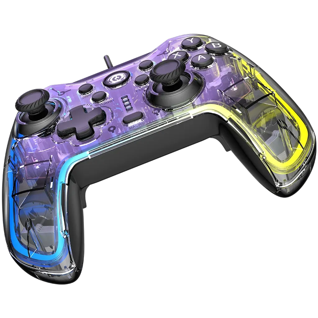 CANYON Brighter GP02 vadu spēļu kontrolieris, RGB, 22 pogas, melns