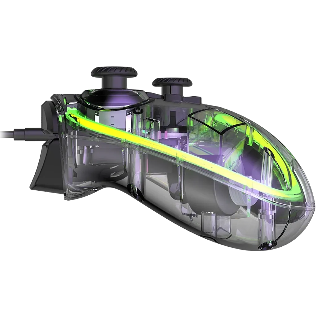 CANYON Brighter GPW-02 bezvadu spēļu kontrolieris, Bluetooth 5.0, RGB, melns