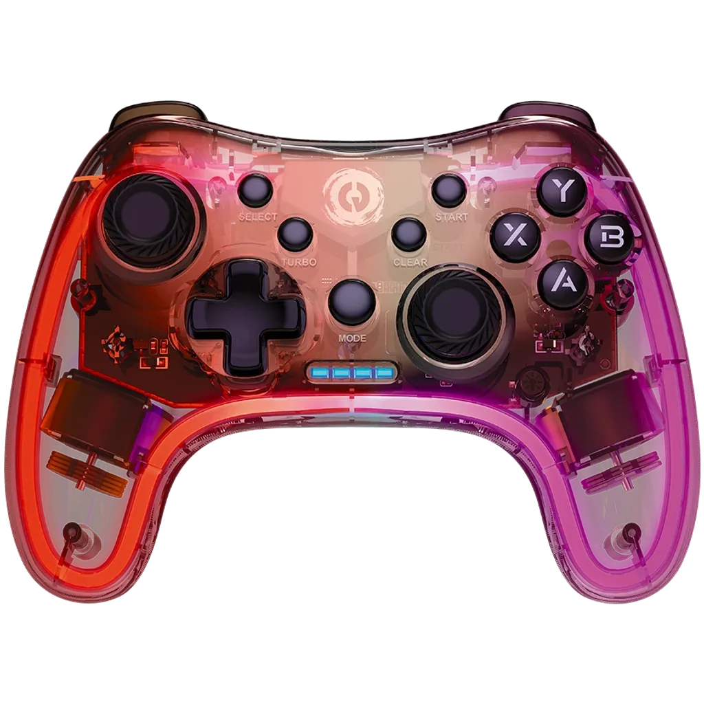 CANYON Brighter GPW-04 bezvadu spēļu kontrolieris 2,4 GHz, RGB, melns