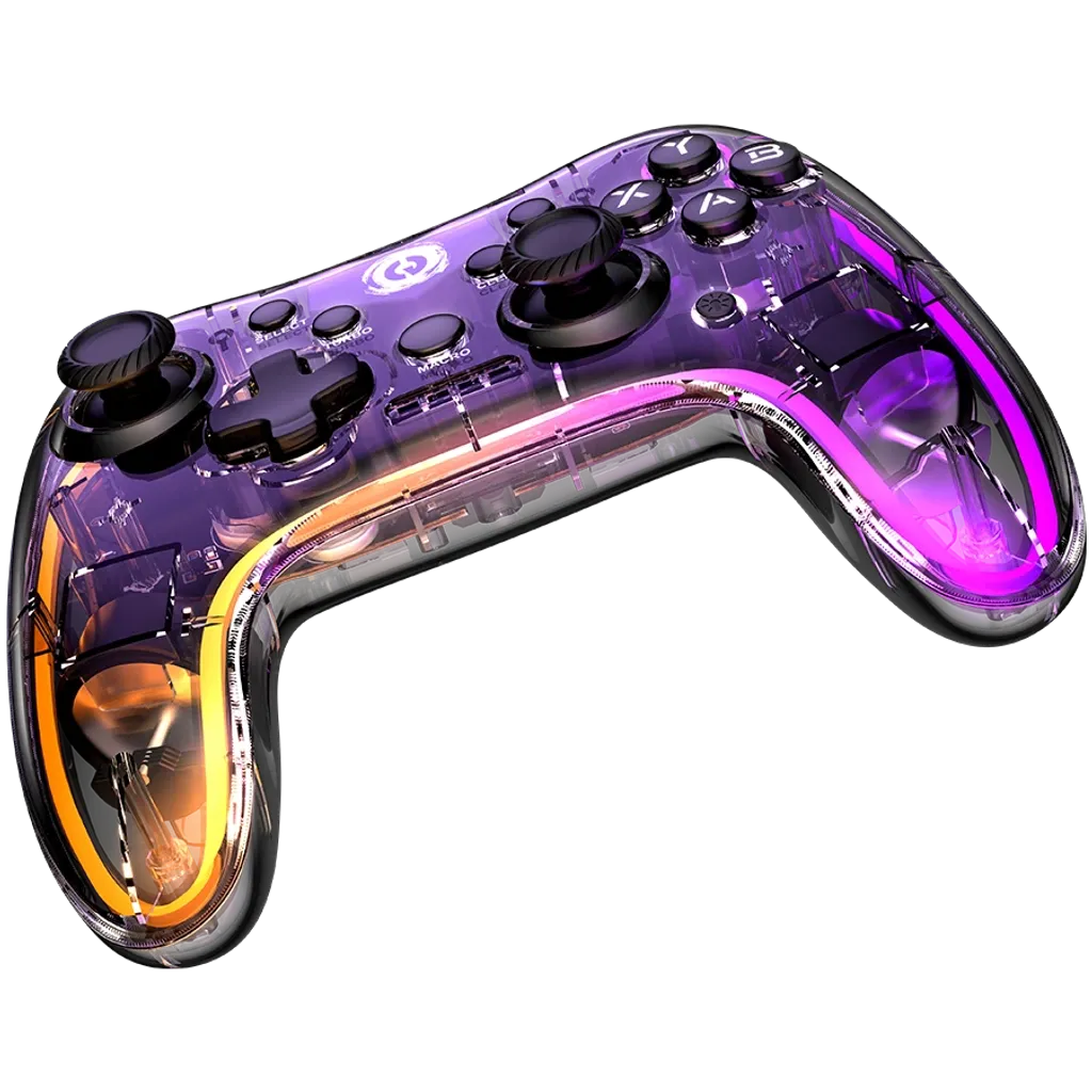CANYON Brighter GPW-04 bezvadu spēļu kontrolieris 2,4 GHz, RGB, melns