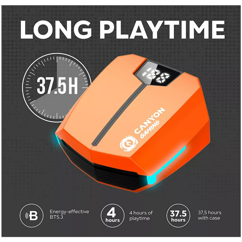 CANYON austiņas DoubleBee GTWS-2 Gaming melnas