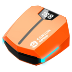 CANYON DoubleBee GTWS-2 TWS spēļu austiņas, Bluetooth 5.3, 37,5 h, oranžas