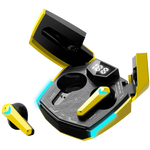 CANYON DoubleBee GTWS-2 TWS spēļu austiņas, Bluetooth 5.3, 37,5 h, dzeltenas