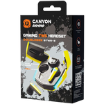 CANYON DoubleBee GTWS-2 TWS spēļu austiņas, Bluetooth 5.3, 37,5 h, dzeltenas