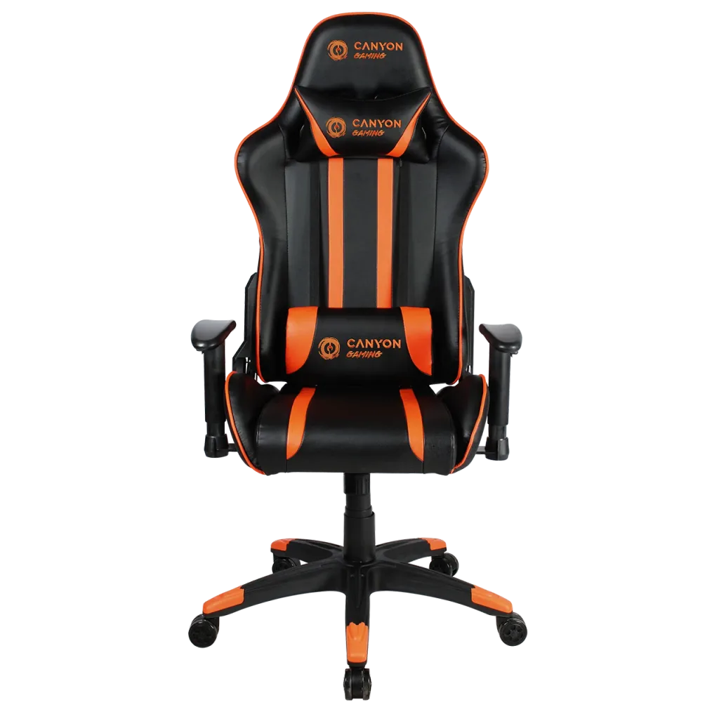 CANYON spēļu krēsls CND-SGCH3, 150 kg, 2D roku balsti, melns/oranžs