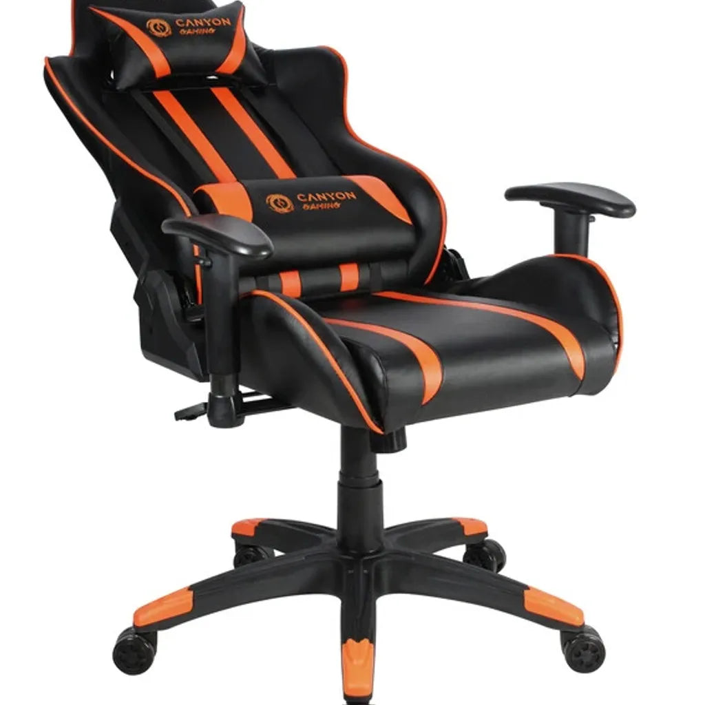CANYON spēļu krēsls CND-SGCH3, 150 kg, 2D roku balsti, melns/oranžs