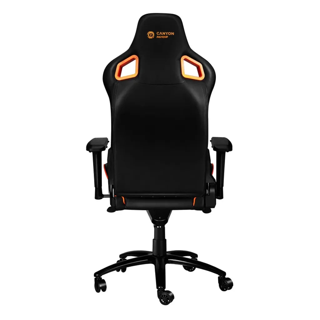 CANYON spēļu krēsls CND-SGCH5, 150 kg, 4D roku balsti, melns/oranžs