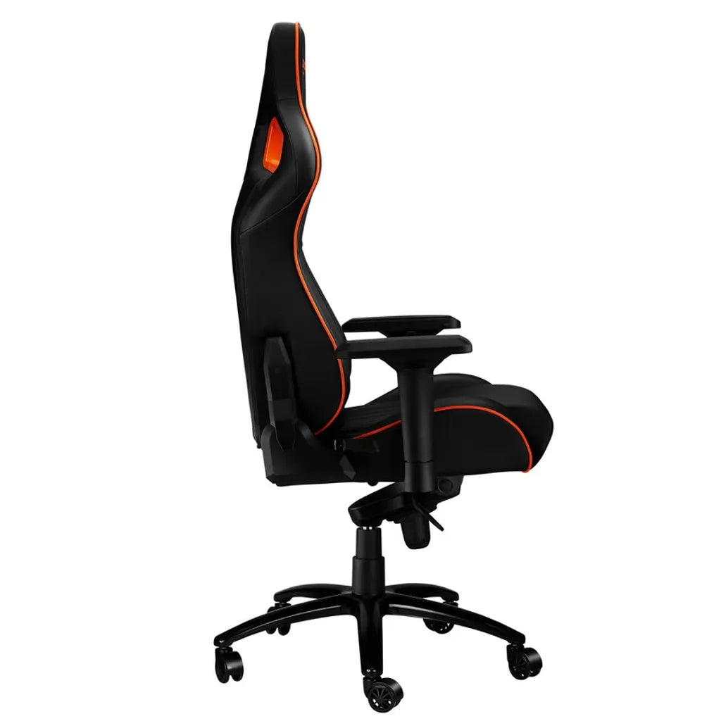CANYON spēļu krēsls CND-SGCH5, 150 kg, 4D roku balsti, melns/oranžs