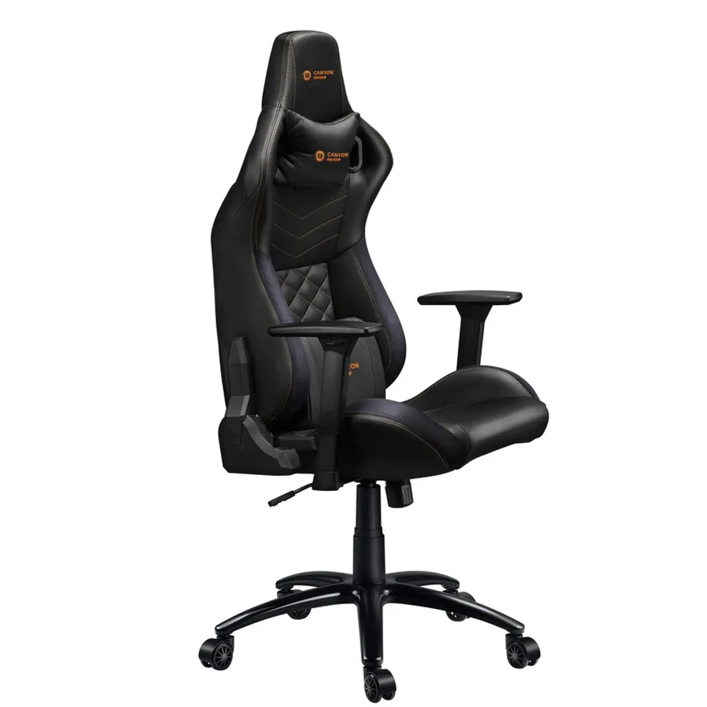 CANYON spēļu krēsls CND-SGCH7, 150 kg, 3D roku balsti, melns/oranžs