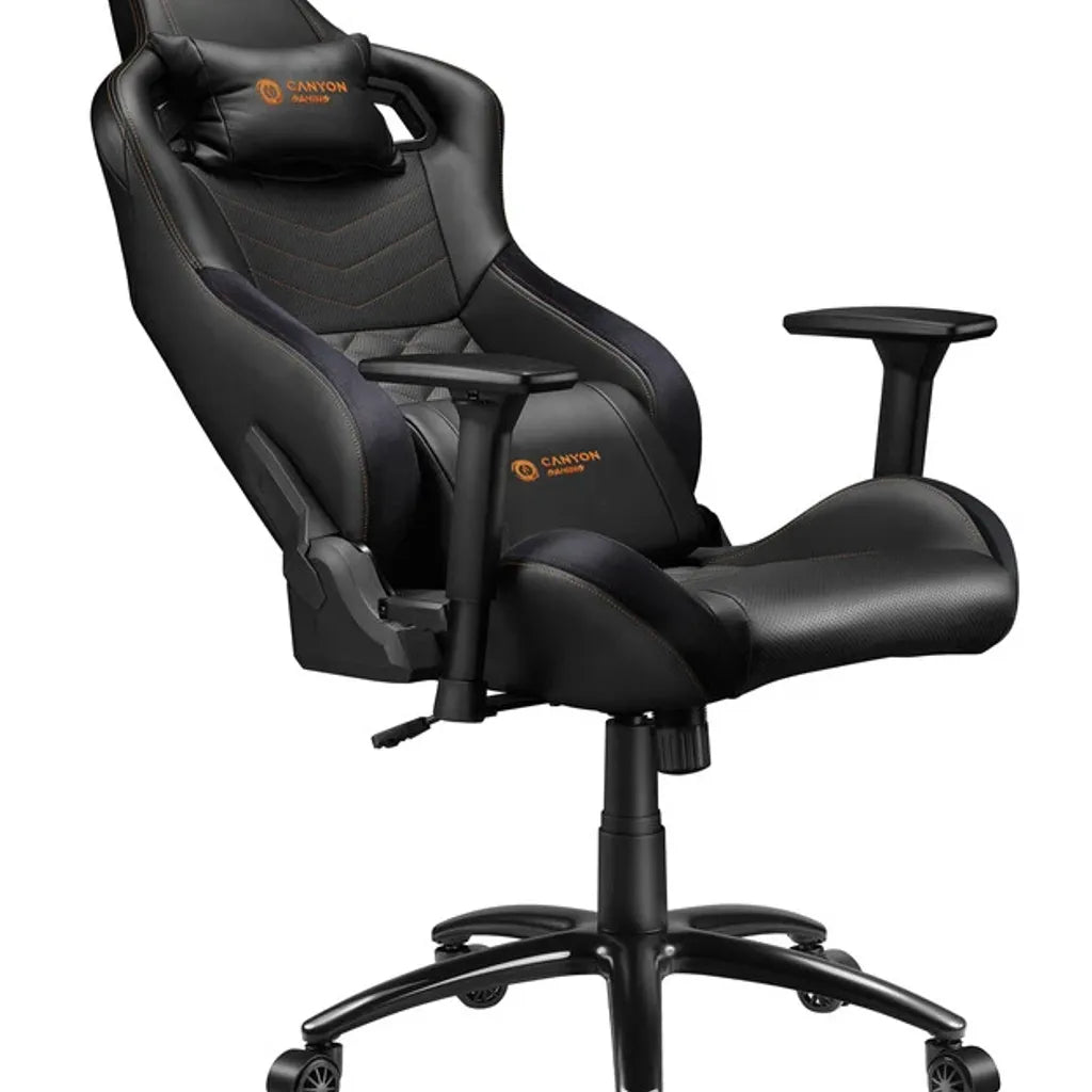 CANYON spēļu krēsls CND-SGCH7, 150 kg, 3D roku balsti, melns/oranžs